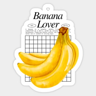 Banana Lover - Fruitarian Vegan Power Sticker